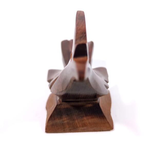 Vintage Wooden Roadrunner Bird Art Mini Sculpture 3.5" Hand Carved Used Good - Picture 2 of 6